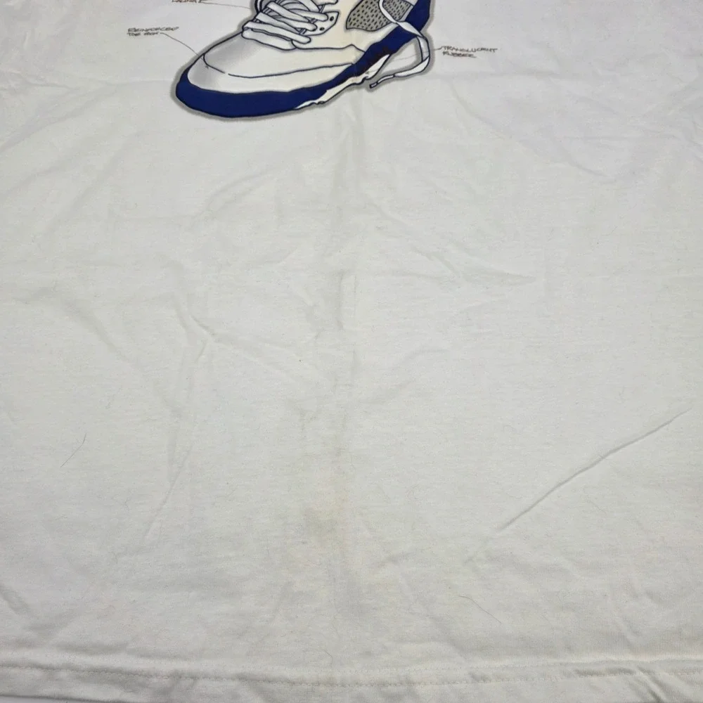 VINTAGE 90S RARE NIKE AIR JORDAN SHIRT MENS 2XL XXL SNEAKER BLUE DEADSTOCK *READ
